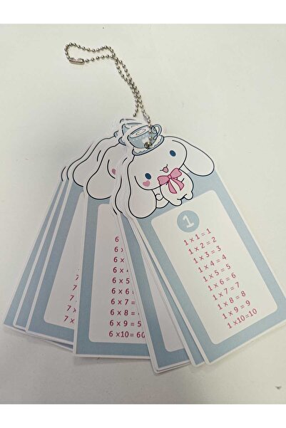 DESİGN Çarpım Tablosu Kartları Cinnamon özel kesim zincirli