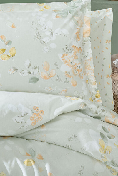 Yataş Merri Single Ranforce Duvet Cover Set - Green