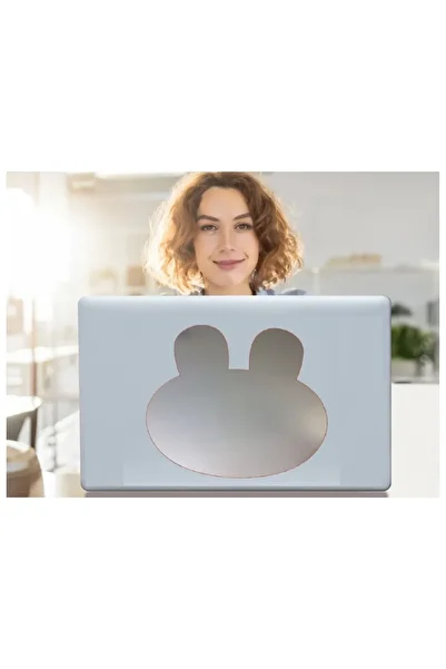 Sia 2 Pieces Notebook Sticker, Laptop Sticker with Mirror Rabbit Shape 20X20X0.6Cm