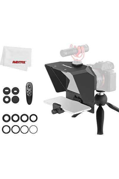 AMBITFUL PRONSTOOR Teleprompter Kit Portable Inscriber Mobile Phone Teleprompter Artifact Video With