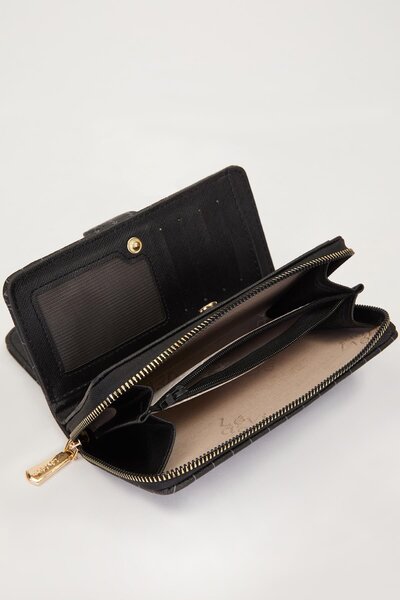Levidor Black Double Compartment Wallet