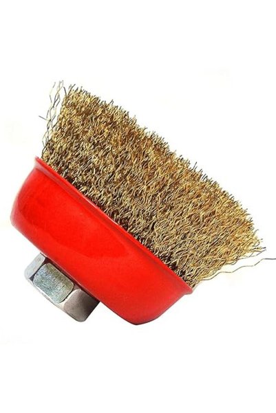 Generic AL ARQAM Wire Cup Brush 3" – Heavy Duty Brass Coated Bristles, Golden...