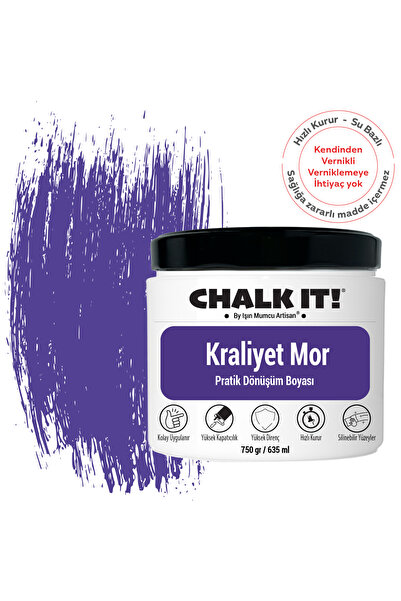 Işın Mumcu Artisan Chalk It Kendinden Vernikli Boya | Kraliyet Mor