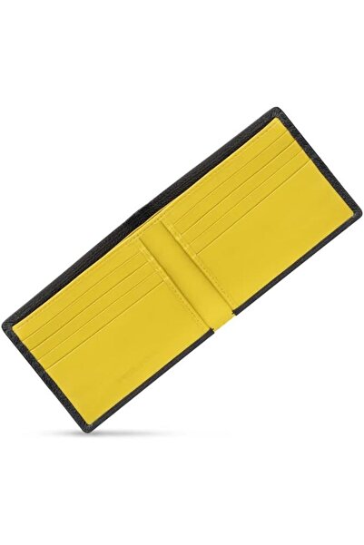 Police Medley Wallet for Men - PELGW2200401, Black and Yellow