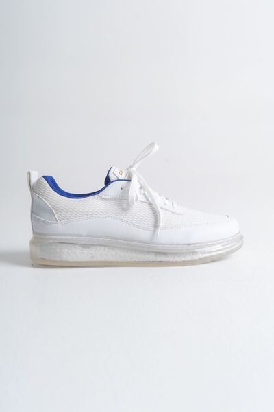 pabucmarketi Lace-Up Men's Sports Shoes White Cobalt Blue