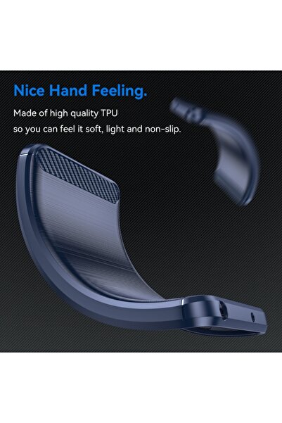 SKYDDAR INNOVATION Θήκη για Nokia C32, Σιλικόνη άνθρακα, Λεπτή σιλικόνη, με υφή ινών άνθρακα, σετ αυτοκόλλητων, Μπλε