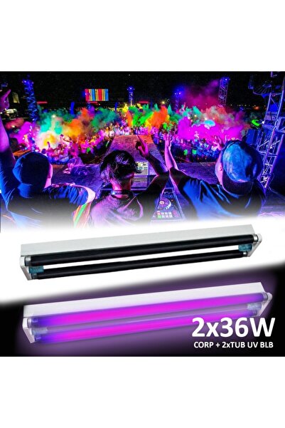 PROCART Corp dublu neon cu lămpi UV, lumină neagră 2x36W