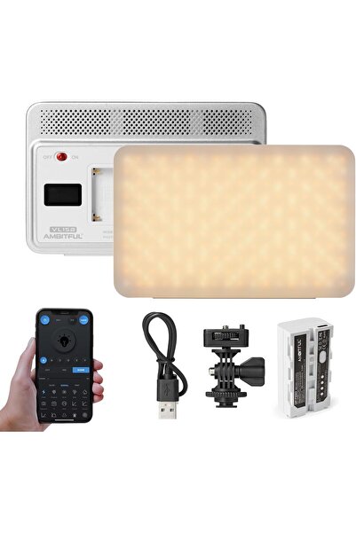 AMBITFUL إضاءة الفيديو مع التحكم في التطبيق، قاعدة الحذاء الساخن لإضاءة استوديو التصوير الفوتوغرافي والفيديو، CRI/T