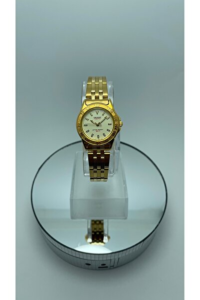 Orient Lüks ve Şık Sarı Renkli Krem Kadran Quartz Kadın Kol Saati | 2 Yıl Garantili