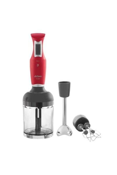 woodhub 3 Fonksiyonlu Blender Seti, 900 W, 800 ml, Kırmızı Renk, Çok Amaçlı Kullanım