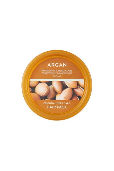 Nature Republic Argan Essential Deep Care Hair Pack 200ml for Dry, Heat Damaged, Color-Treated Hair