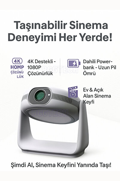 Genel Markalar 4K Destekli 1080P Android P1 Projeksiyon Cihazı Taşınabilir Po...