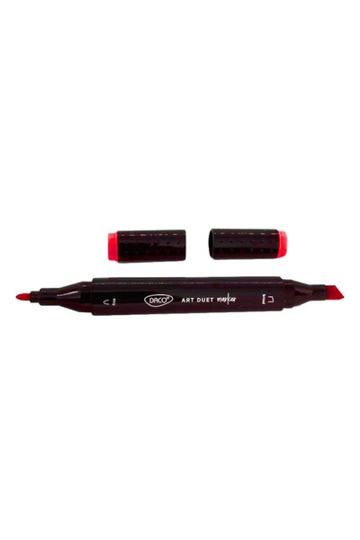 daço Graphic Marker Dual-Tip, Color Red, Material Plastic