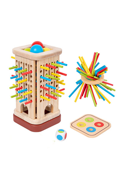 Choice3 NB270C3- لعبة خشبية جديدة صغيرة 3 في 1، لعبة برج وعصا خشبية، ألعاب مو...