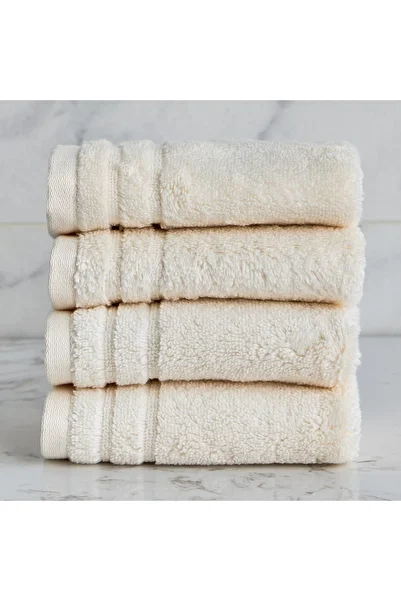 Generic Egyptian 4-Piece 600 GSM Cotton Fingertip Towel Set - 30x30 cm
