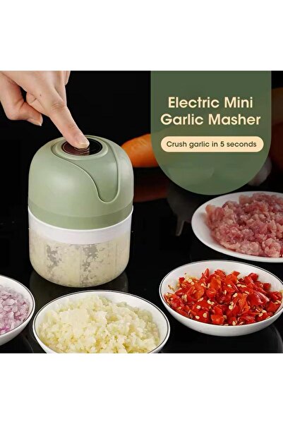 teknotrust Şarjlı Çelik Mini El Rondo, 3 Bıçaklı, 250 Ml, Çok Amaçlı Mutfak R...