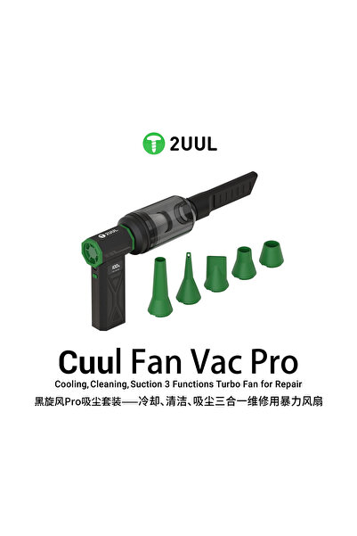 2uul DA970 Cuul Fan Pro Çok Fonksiyonlu Turbo Fan (Üfleme + Vakum + Temizlik)