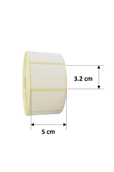 PROCART Roll of thermal self-adhesive labels, 50x32 mm, 1170 labels/roll
