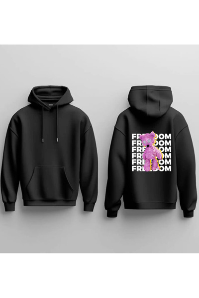 Sebesta Fashion New Season Freedom Printed 3 Thread Cotton Hooded Sweatshirt ...