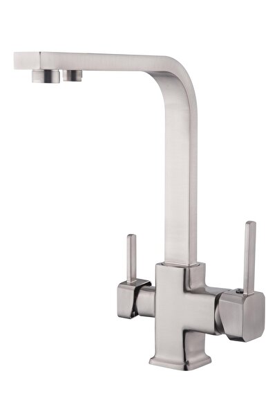 yediyapı صنبور مطبخ مربع الشكل من إينوكس