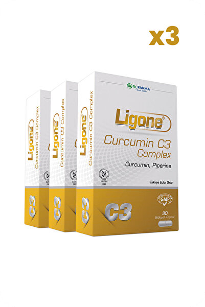 Rcfarma Ligone Curcumin C3 Complex 30 Bitkisel Kapsül x3 Adet