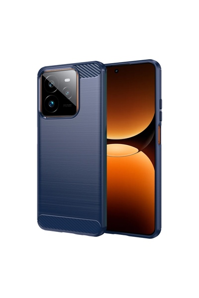 SKYDDAR INNOVATION Θήκη για Realme GT 7 Pro,, Σιλικόνη άνθρακα, Λεπτή σιλικόνη, υφή ινών άνθρακα, σετ αυτοκόλλητων, Μπλε