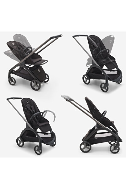 Bugaboo Customised Dragonfly Black/Grey Melange Stroller