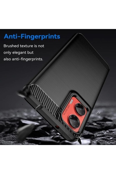 SKYDDAR INNOVATION Θήκη για Motorola Moto G75, Σιλικόνη από Άνθρακα, Λεπτή Σιλικόνη, Υφή από Ανθρακονήματα, Σετ Αυτοκόλλητων, Μπλε