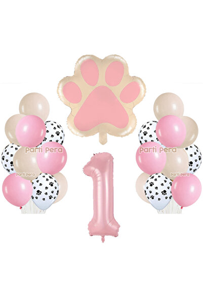 parti pera Pembe Pati Folyo Balon Pati Baskılı Balon Pet Kedi Köpek Hayvan Do...