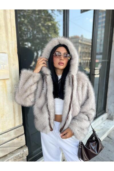 Göker Life معطف مطبوع بسحاب