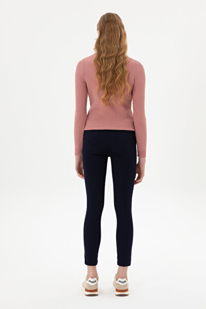 U.S. Polo Assn. Women's Navy Blue Toothpick Fit Canvas Pants 50316852-Vr033