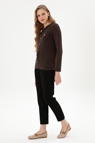 U.S. Polo Assn. Women's Black Carrot High Fit Canvas Pants 50316902-Vr046