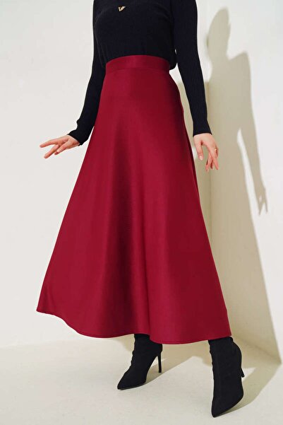 MODA Scuba Fabric Zippered Bell Skirt
