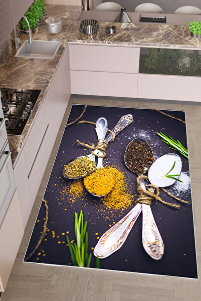 THEMODERNHANE Dijital Baskılı Makinede Yıkanabilir Kaymaz Tabanlu Antialerjik...