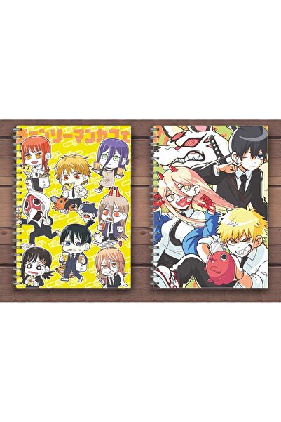nihonwosekai Chainsaw Man Anime 2 Spiral Notebooks 50 Sheets