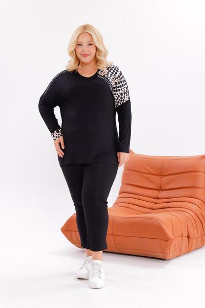 Siyezen Shoulder Detailed Cotton Lycra Set