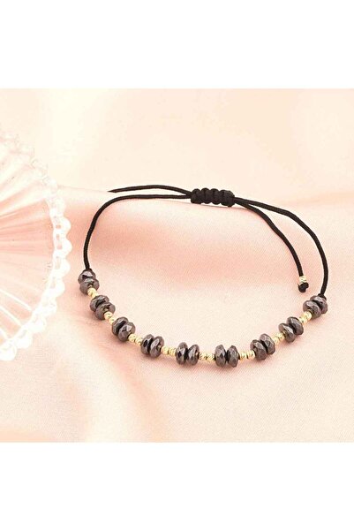 Bijuteria SORELLY Bratara Snur cu Bile Aur 14k si Hematit