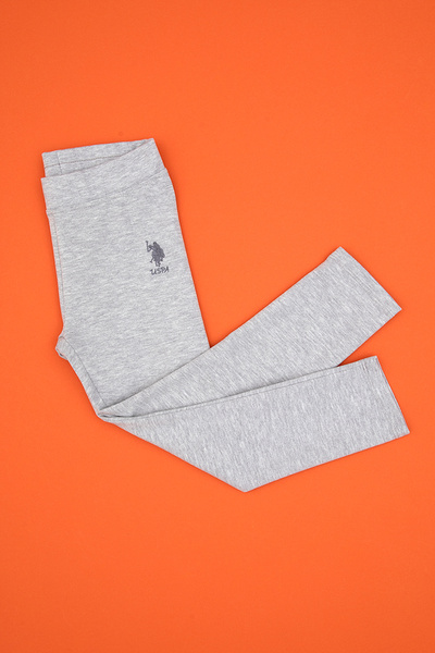 U.S. Polo Assn. Girl's Light Gray Melange Tights 50316890-Vr091