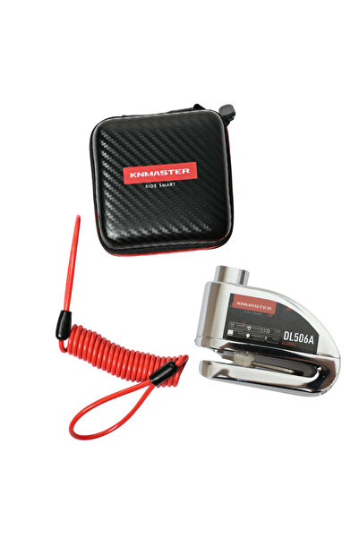 Knmaster DL506A 6mm Alarmlı Disk Kilidi | Hatırlatma Kablosu ve Taşıma Çantası Hediye