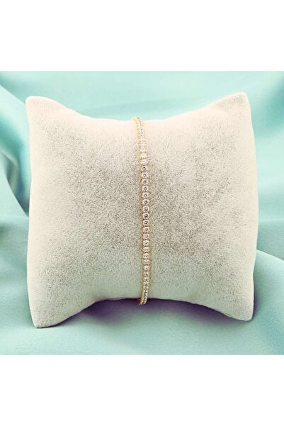 Bijuteria SORELLY Bratara Aur 14k Tennis cu Pietre Albe 2mm