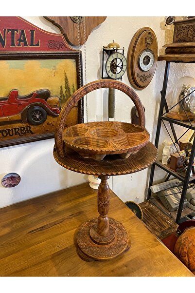 ANTİKA AYAL Ahşap sehpa, çerezlik, şekerlik