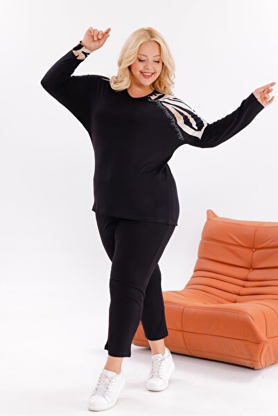 Siyezen Shoulder Detailed Cotton Lycra Set