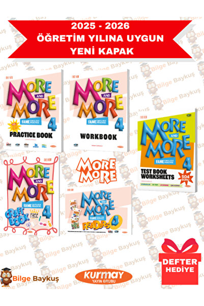 More & More 4.Sınıf Practice Book & Workbook + Test Book WorkSheets Seti