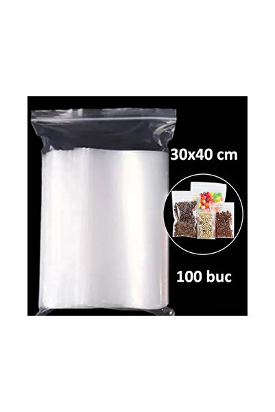 AlbacomBiz Pungi cu fermoar 300x400mm set de 100 bucăți