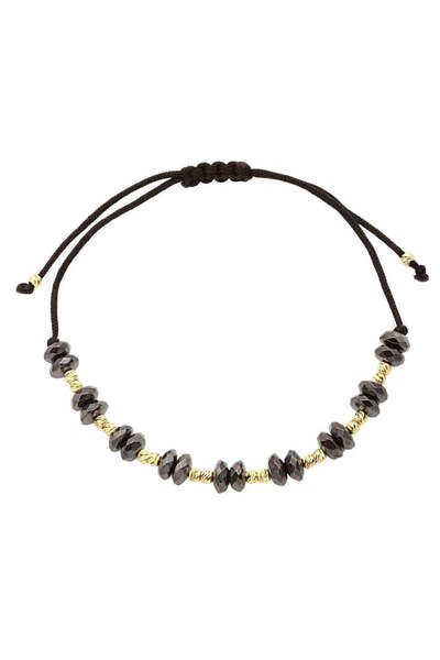 Bijuteria SORELLY Bratara Snur cu Bile Aur 14k si Hematit