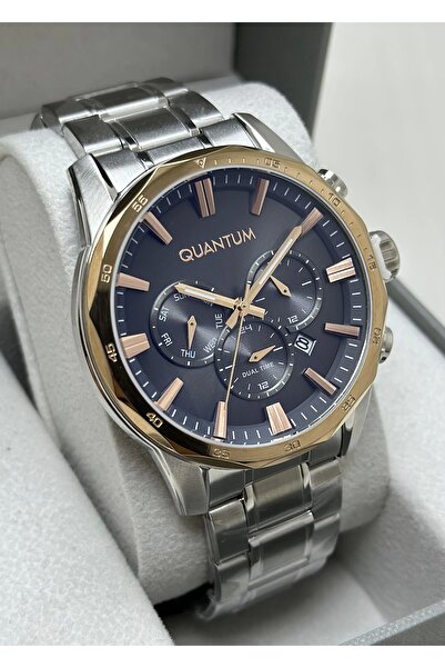 Quantum Orijinal 2 Yıl Garantili Su Geçirmez Çelik Kordon Fonksiyonlu Erkek Kol Saati