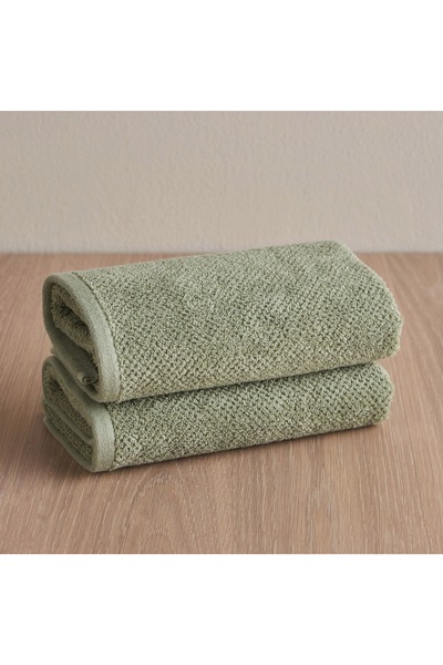Generic Estella Popcorn 2-Piece 420 GSM Turkish Cotton Hand Towel Set - 40x70 cm