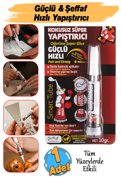 Badem10 Kokusuz Süper Yapıştırıcı Çok Amaçlı Hızlı Kuruyan Şeffaf Renk Çabuk ...