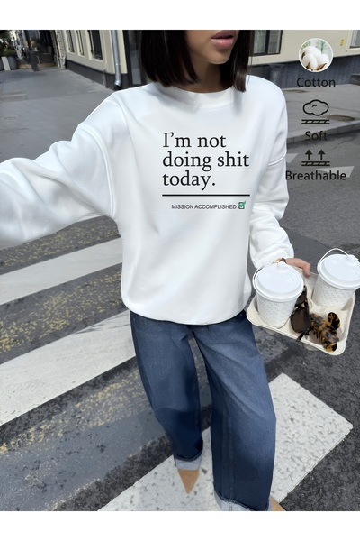Bengi Clothing Μακρυμάνικο φούτερ με στάμπα Premium Oversize Cut