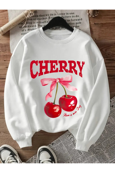 Jose Clothing سويت شيرت مطبوع بأكمام طويلة وقصة كبيرة الحجم